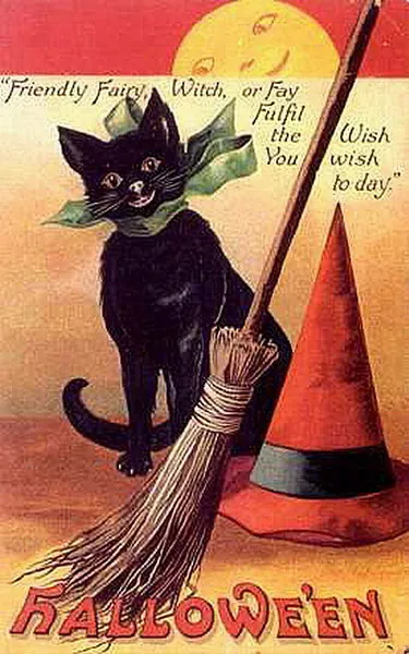 Vintage Halloween card no. 205