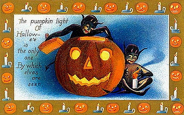 Vintage Halloween card no. 293, Early 1900s — vintage postcard