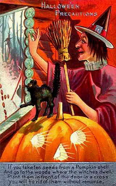 Vintage Halloween card no. 201
