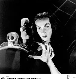 Maila Nurmi as Vampira, about 1955