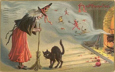 Vintage Halloween card no. 219