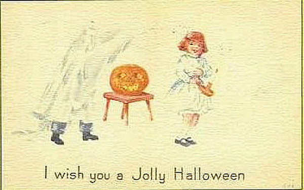 Vintage Halloween card no. 295, Early 1900s — vintage postcard