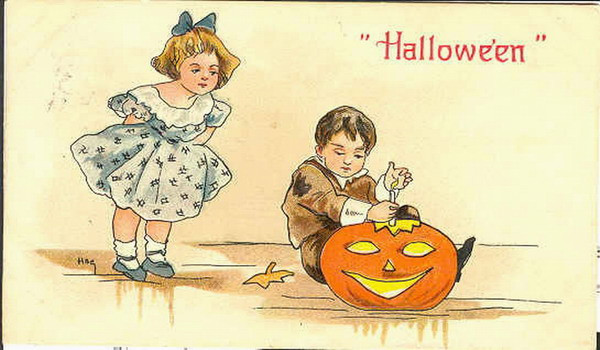 Vintage Halloween card no. 175, Early 1900s — vintage postcard