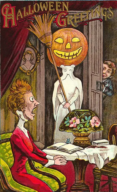 Vintage Halloween card no. 137
