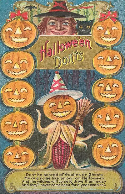 Vintage Halloween card no. 95