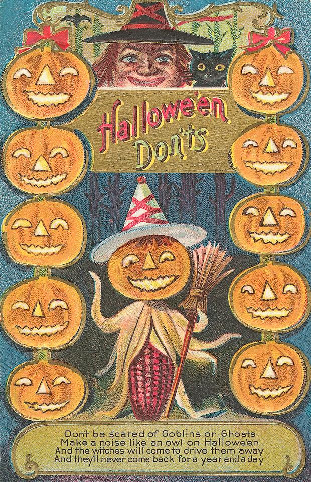Vintage Halloween card no. 95, Early 1900s — vintage postcard