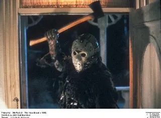 Jason Voorhees and the hockey mask, 1980 — historic image