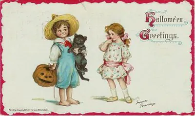 Vintage Halloween card no. 385