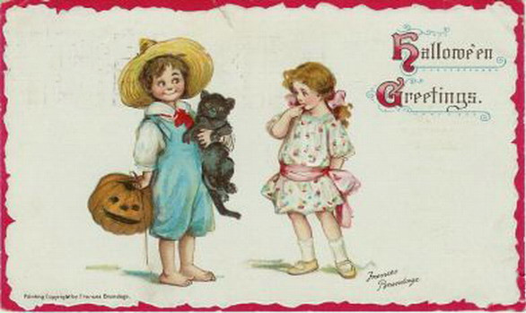 Vintage Halloween card no. 385, Early 1900s — vintage postcard