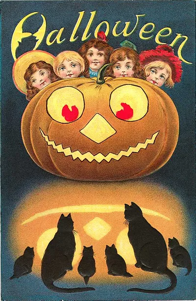 Vintage Halloween card no. 90