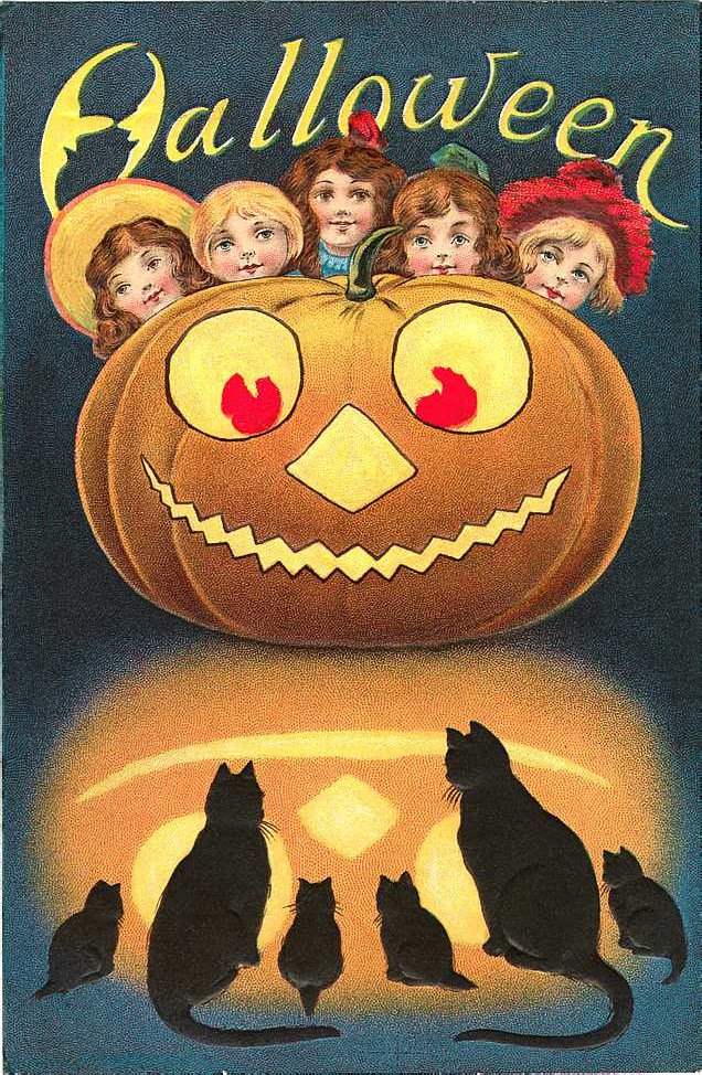Vintage Halloween card no. 90, Early 1900s — vintage postcard