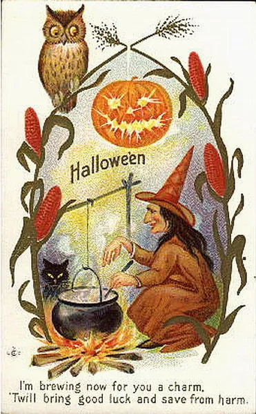 Vintage Halloween card no. 261