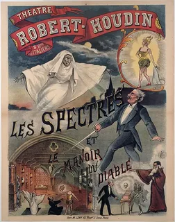 Poster for the Théâtre Robert-Houdin on the boulevard des Italiens, advertising Les Spectres and Le Manoir du Diable