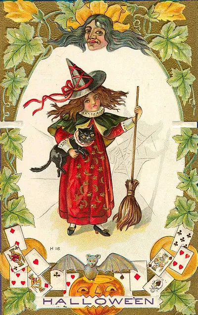 Vintage Halloween card no. 139