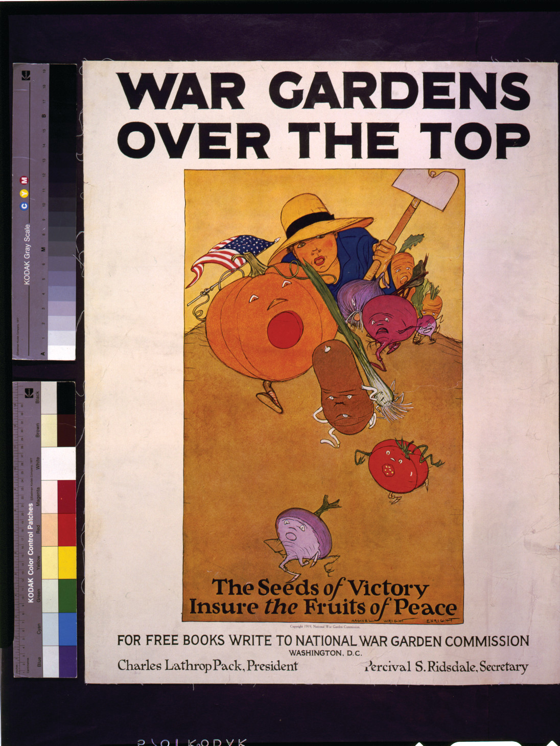 War Gardens Over The Top, c. 1919 — vintage poster
