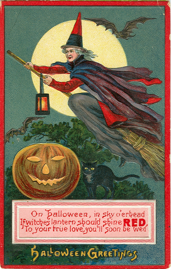 Vintage Halloween card no. 166, Early 1900s — vintage postcard