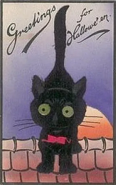 Vintage Halloween card no. 305