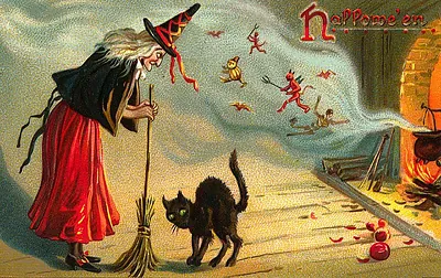 Vintage Halloween card no. 132