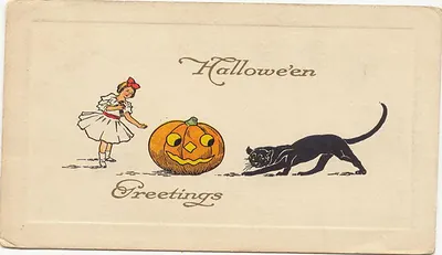 Vintage Halloween card no. 190