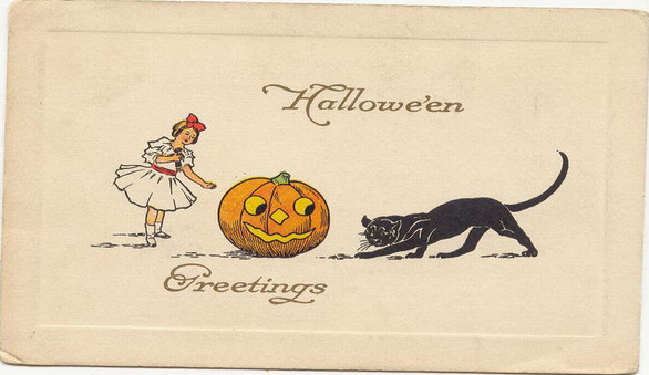 Vintage Halloween card no. 190, Early 1900s — vintage postcard