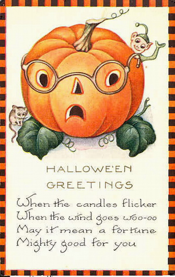Vintage Halloween card no. 171, Early 1900s — vintage postcard