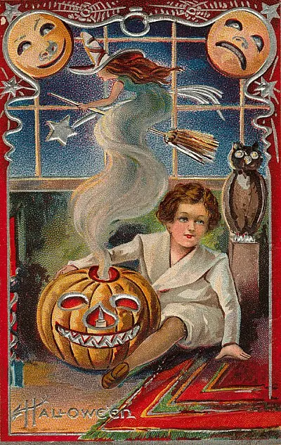 Vintage Halloween card no. 104