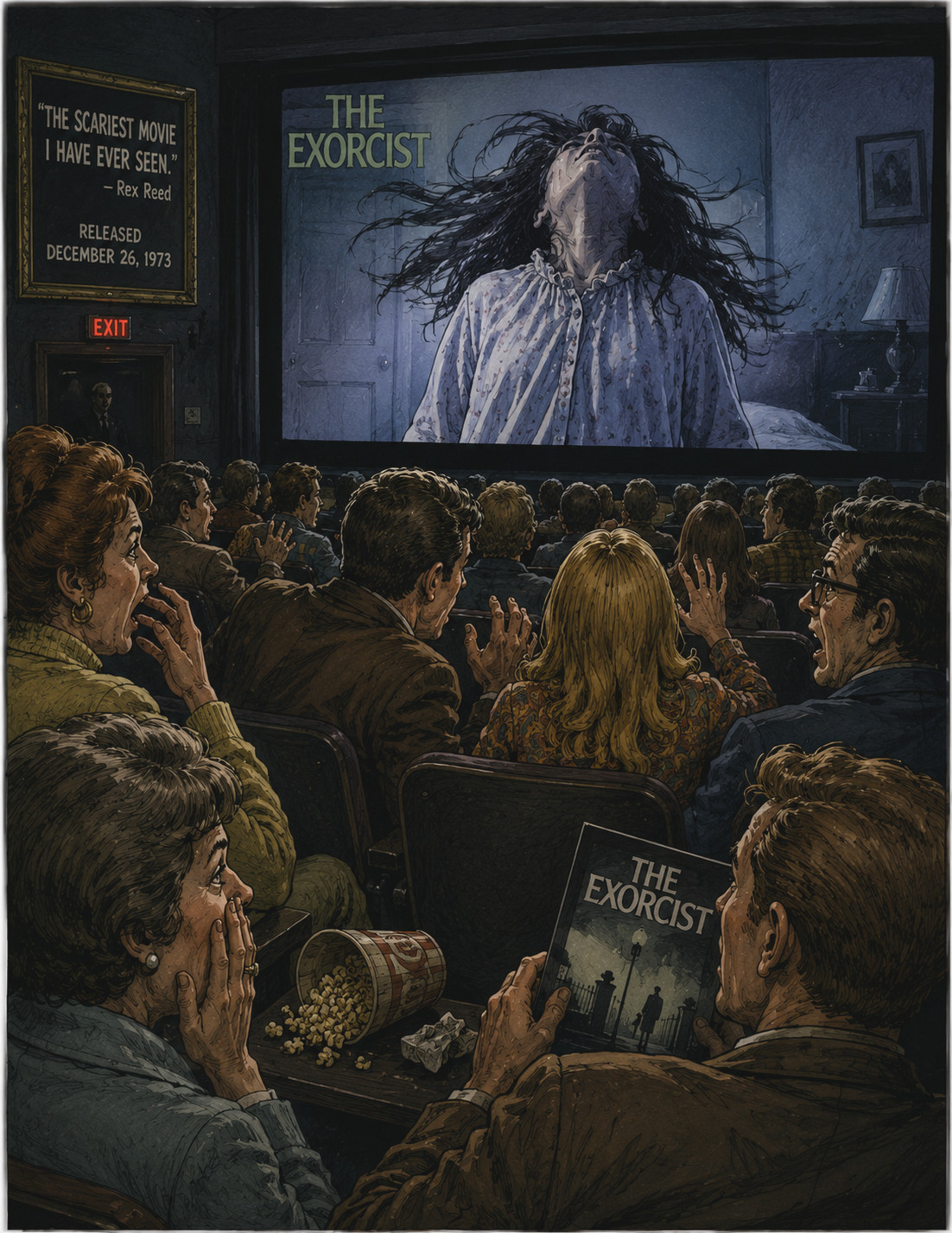Original caricature poster — The Exorcist — vintage poster
