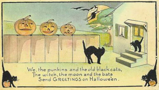Vintage Halloween card no. 389, Early 1900s — vintage postcard
