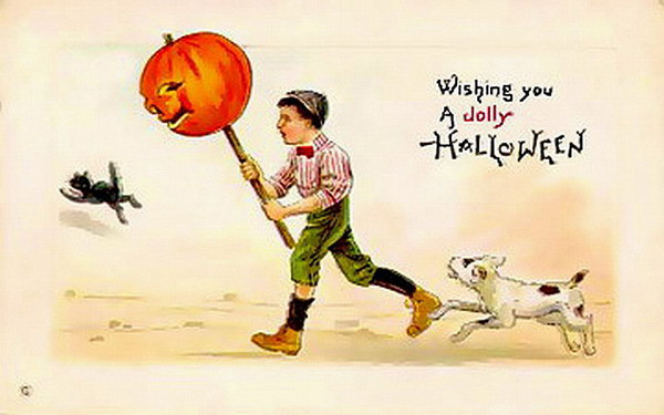 Vintage Halloween card no. 225, Early 1900s — vintage postcard