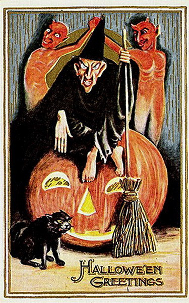 Vintage Halloween card no. 281, Early 1900s — vintage postcard
