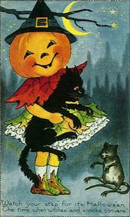 Vintage Halloween card no. 354, Early 1900s — vintage postcard