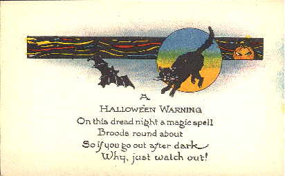 Vintage Halloween card no. 317, Early 1900s — vintage postcard