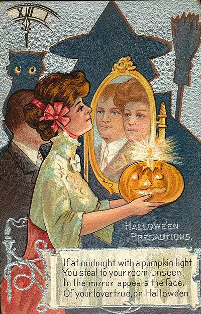 Vintage Halloween card no. 142