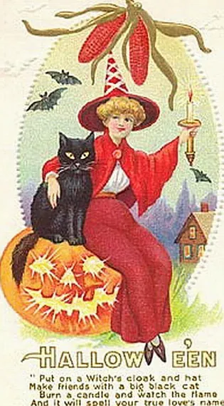 Vintage Halloween card no. 198