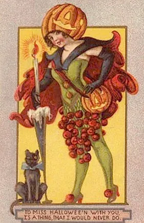 Vintage Halloween card no. 100