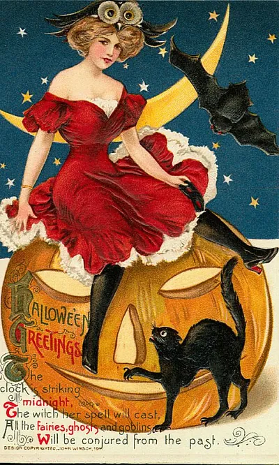 Vintage Halloween card no. 157