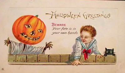 Vintage Halloween card no. 384