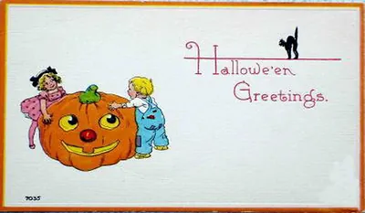 Vintage Halloween card no. 382