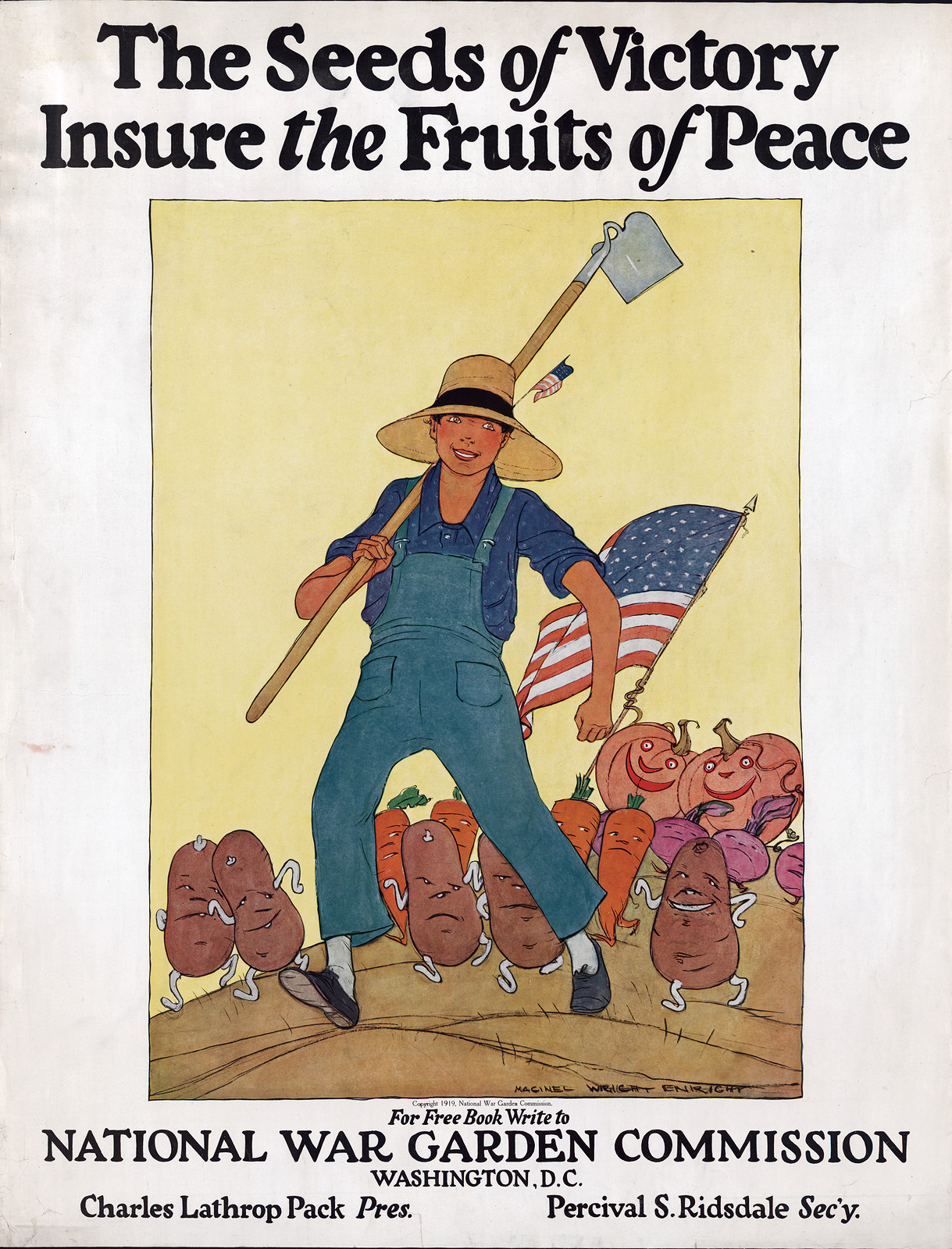 War Gardens Victorious--Every War Garden A Peace Plant - National War Garden Commission, c. 1919 — vintage poster