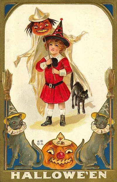 Vintage Halloween card no. 138