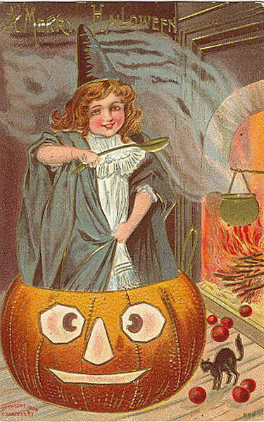 Vintage Halloween card no. 284, Early 1900s — vintage postcard