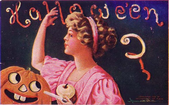 Vintage Halloween card no. 338, Early 1900s — vintage postcard