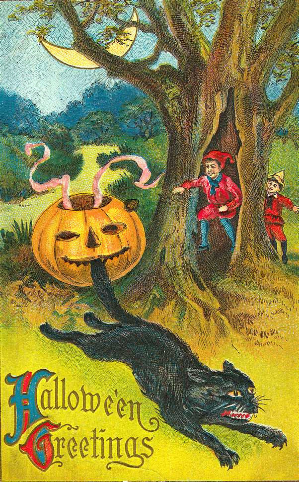 Vintage Halloween card no. 135, Early 1900s — vintage postcard