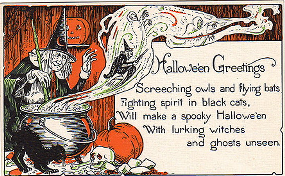 Vintage Halloween card no. 220, Early 1900s — vintage postcard