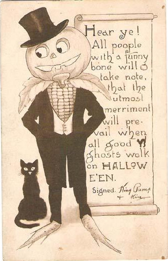 Vintage Halloween card no. 325, Early 1900s — vintage postcard