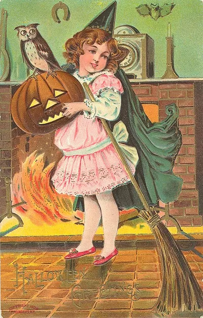 Vintage Halloween card no. 99