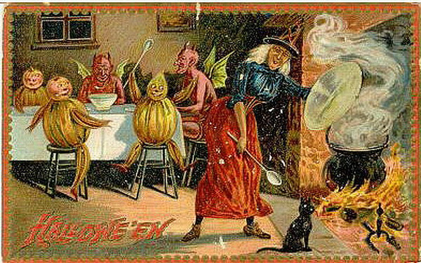 Vintage Halloween card no. 254, Early 1900s — vintage postcard