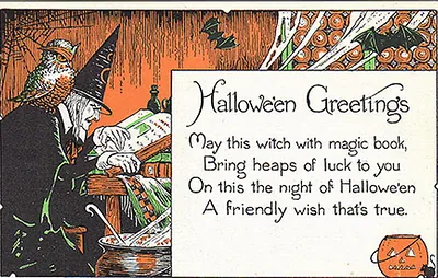 Vintage Halloween card no. 221