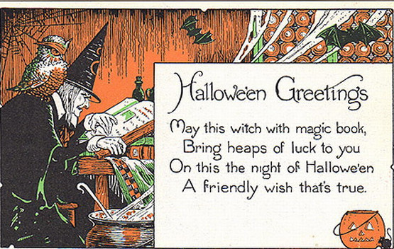 Vintage Halloween card no. 221, Early 1900s — vintage postcard