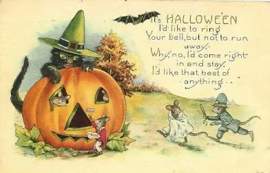 Vintage Halloween card no. 401